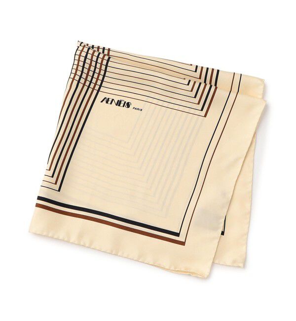 TOMORROWLAND GOODS「AENEIS MINIMAL ILLUSION スカーフ」|バンダナ・スカーフ|42 ライトベージュ系