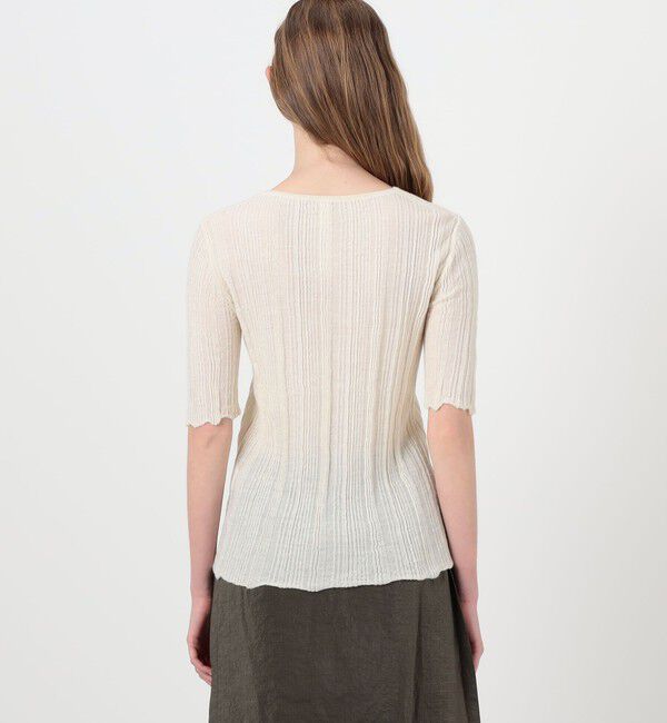 TOMORROWLAND GOODS「Lauren Manoogian PLISSE ハーフスリーブプルオーバー」|ニット・セーター|