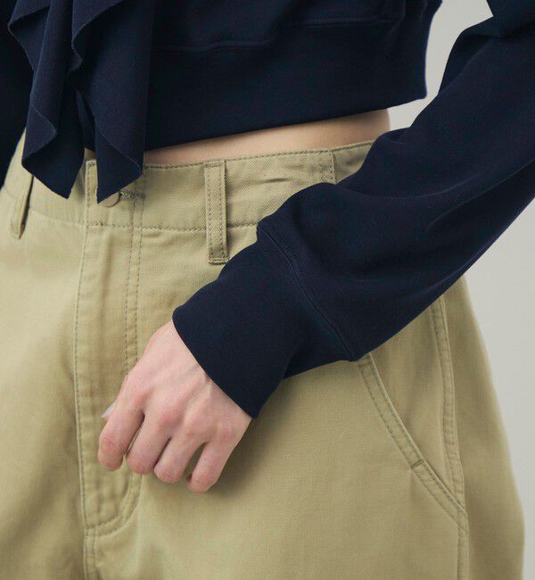 TOMORROWLAND GOODS「HAVERSACK コットンスムース フリルカーディガン」|カーディガン|