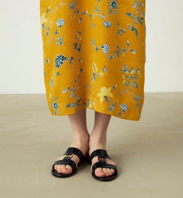 SOULEIADO「ベルベットサテンプリント キャミソールワンピース」|ワンピース|