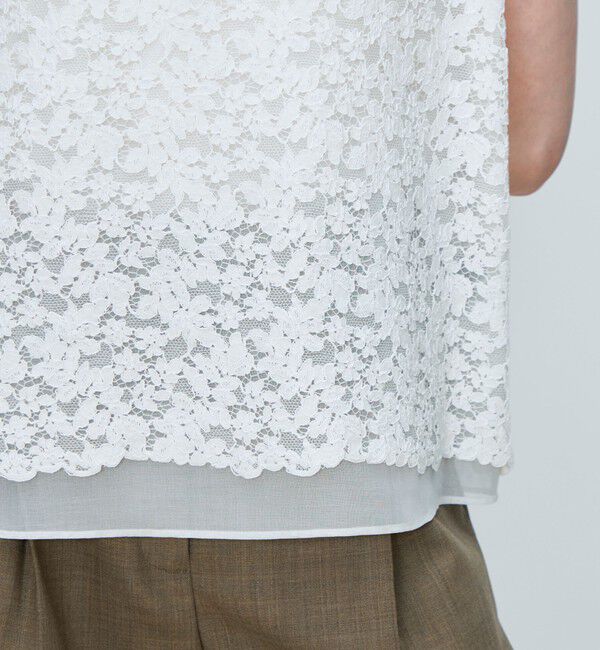 TOMORROWLAND collection「リーフフラワー レイヤードノースリーブブラウス」|シャツ・ブラウス|