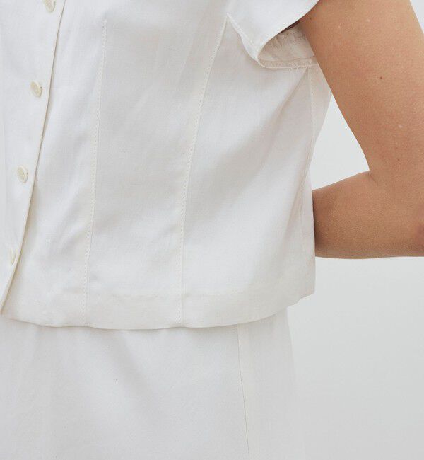 DES PRES「【WEB先行予約】 ソフトサテン フロントオープントップス」|シャツ・ブラウス|