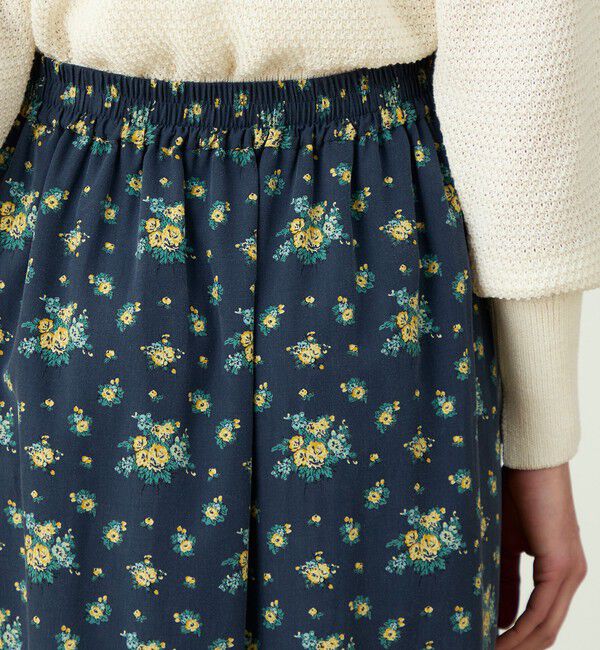 SOULEIADO「レーヨンプリント ティアードマキシスカート」|フレア|