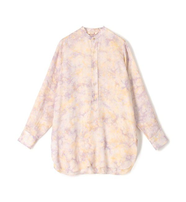 BACCA「【WEB先行予約】キュプラシルク バンドカラーコンビシャツ」|シャツ・ブラウス|72 ライトパープル系