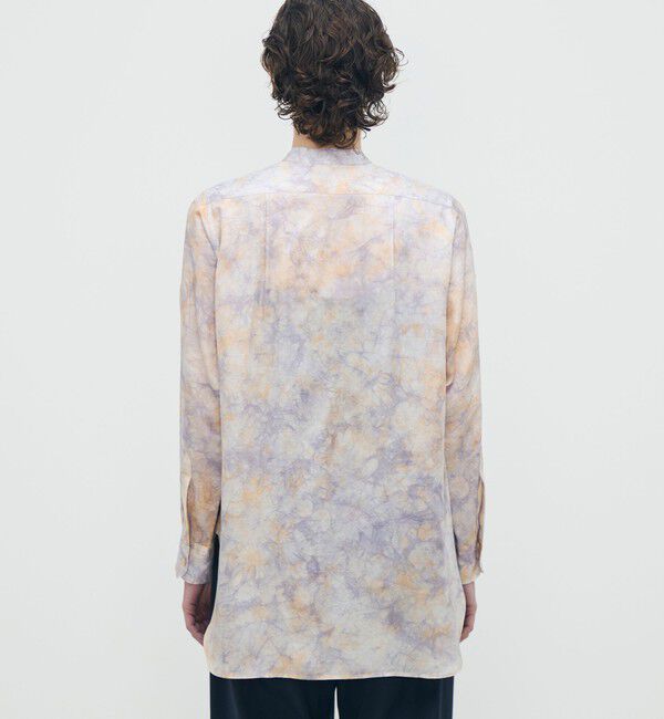 BACCA「【WEB先行予約】キュプラシルク バンドカラーコンビシャツ」|シャツ・ブラウス|