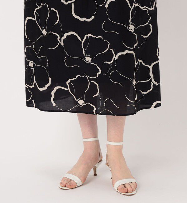 Ballsey「ドローイングフラワープリント スキッパーカラーワンピース」|ワンピース|