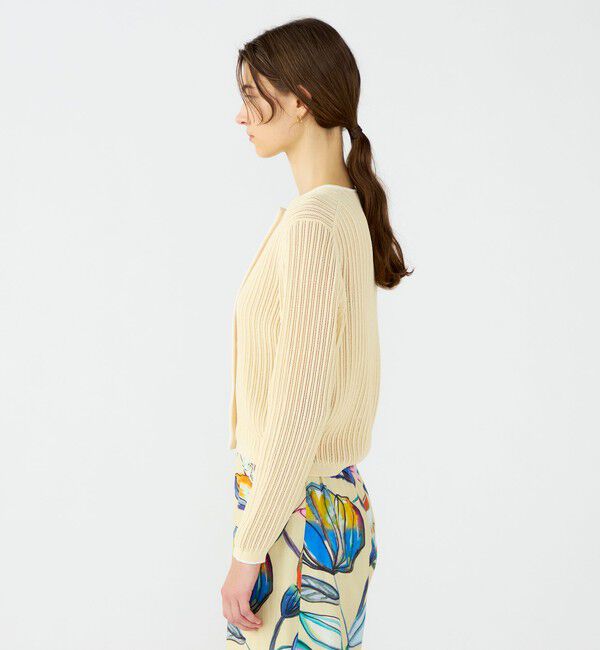 Ballsey「ニードルアウトリブ クルーネックカーディガン」|カーディガン|