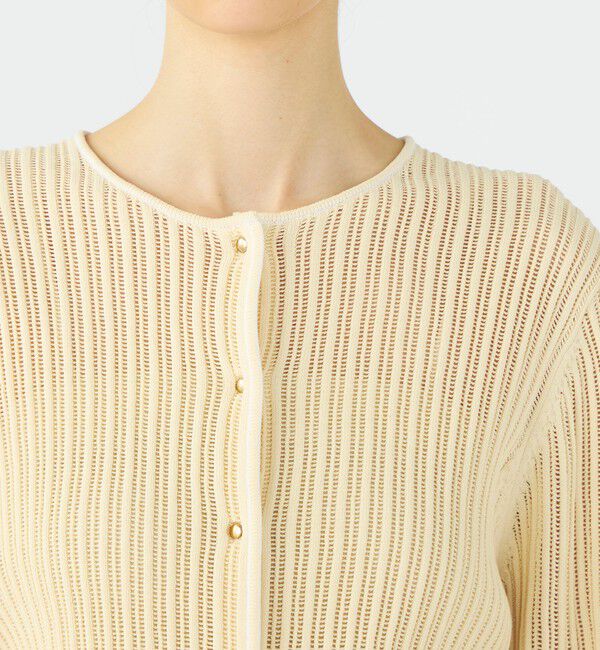 Ballsey「ニードルアウトリブ クルーネックカーディガン」|カーディガン|