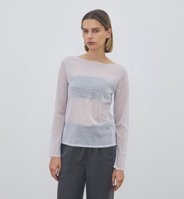 DES PRES「ハイツイストウールポリエステル ラウンドネックプルオーバー」|ニット・セーター|