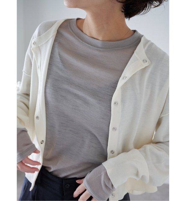 EMILYWEEK「スーパーウール クルーネックシアープルオーバー」|Tシャツ・カットソー|グレー