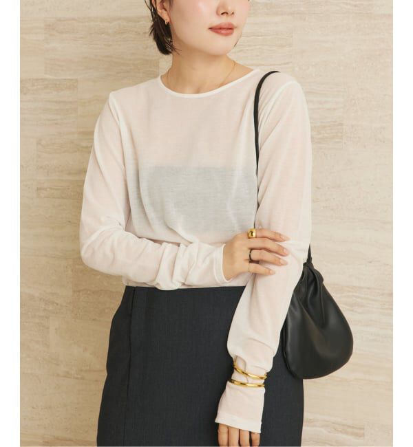 Plage「《追加》CO NY Sheer ロンT」|Tシャツ・カットソー|