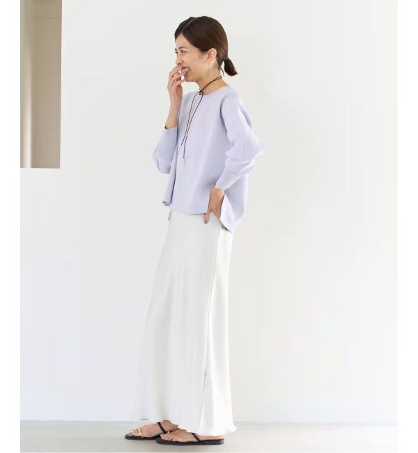 IENA「《追加6》ダブルサテンスカート」|スカート|