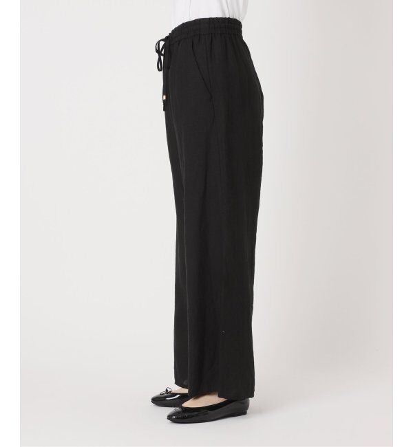 IENA LA BOUCLE「《追加》IENA LA BOUCLE リネンブロードイージーパンツ(ブラック)」|その他|