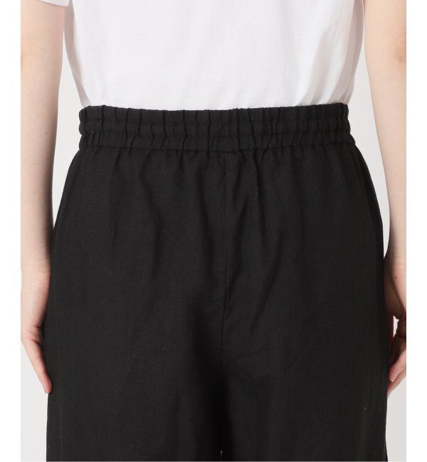 IENA LA BOUCLE「《追加》IENA LA BOUCLE リネンブロードイージーパンツ(ブラック)」|その他|