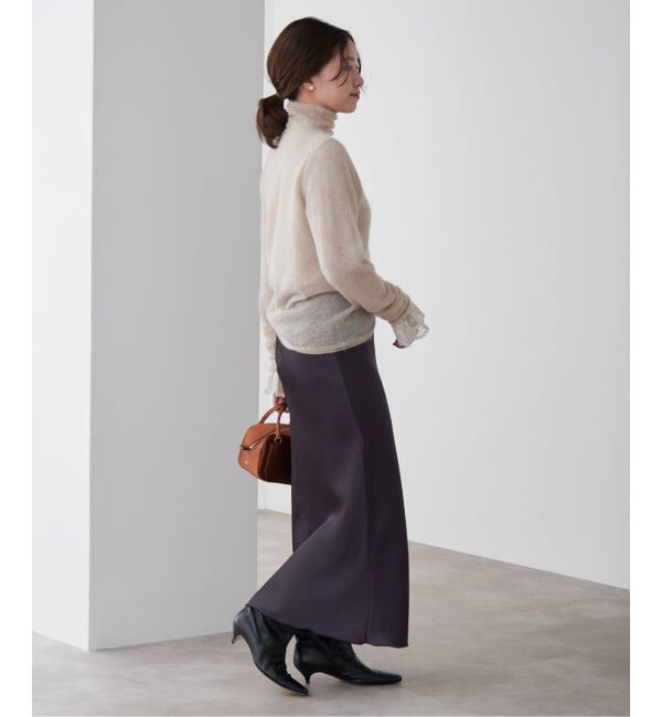 IENA「《追加10》ダブルサテンスカート」|スカート|