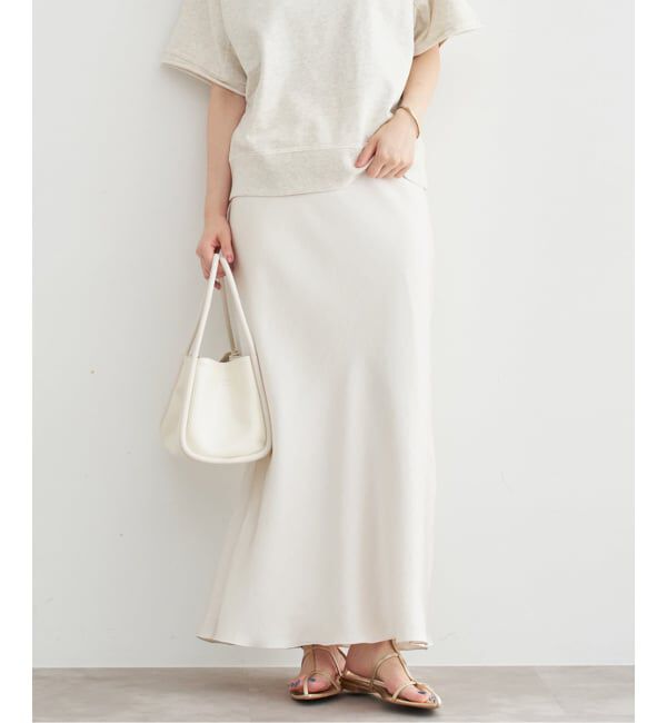 IENA「《追加13》ダブルサテンスカート」|スカート|