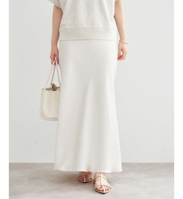 IENA「《追加13》ダブルサテンスカート」|スカート|