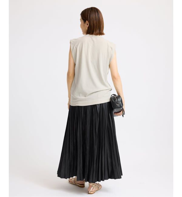 IENA「《追加》ATON/エイトン FRESCA SINGLE JERSEY ノースリーブ」|Tシャツ・カットソー|