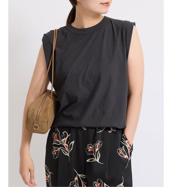 IENA「《追加》ATON/エイトン FRESCA SINGLE JERSEY ノースリーブ」|Tシャツ・カットソー|