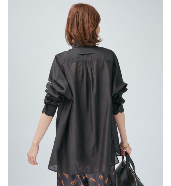 VERMEIL par iena「TICCA ティッカ コットンシルクスクエアビッグシャツ uni 0261401113」|シャツ・ブラウス|