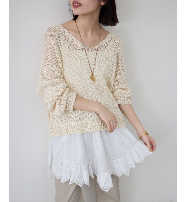 SLOBE IENA「リバーレースキャミワンピース」|ワンピース|