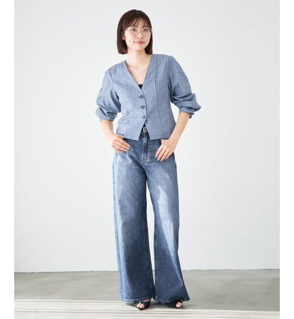 IENA「YANUK/ヤヌーク 別注 MARY Baggy straight デニムパンツ 57162501」|デニム|