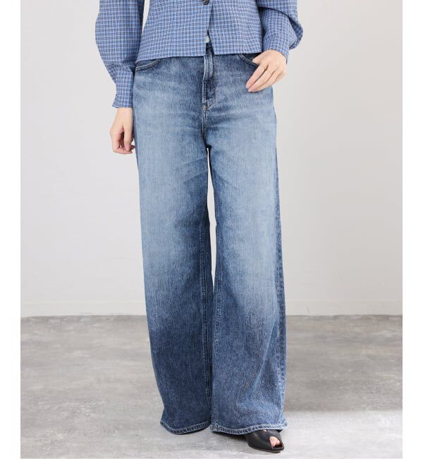 IENA「YANUK/ヤヌーク 別注 MARY Baggy straight デニムパンツ 57162501」|デニム|