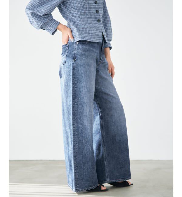 IENA「YANUK/ヤヌーク 別注 MARY Baggy straight デニムパンツ 57162501」|デニム|