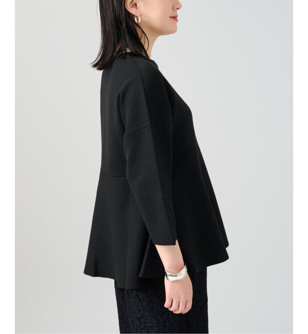 VERMEIL par iena「ペプラムダンボールプルオーバー」|ニット・セーター|