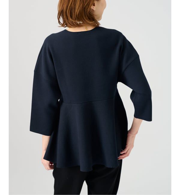 VERMEIL par iena「ペプラムダンボールプルオーバー」|ニット・セーター|