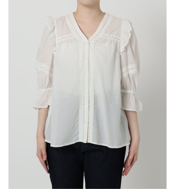 SLOBE IENA「《追加予約》コットンレーヨンレースブラウス」|シャツ・ブラウス|