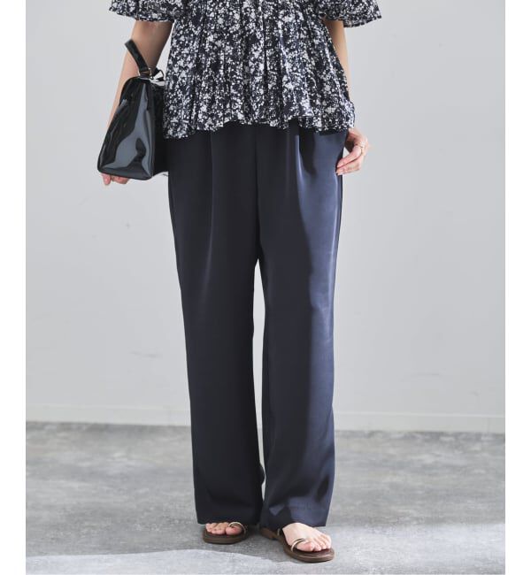 IENA「《予約》ウォッシャブルシルキーサテンイージーパンツ」|その他|