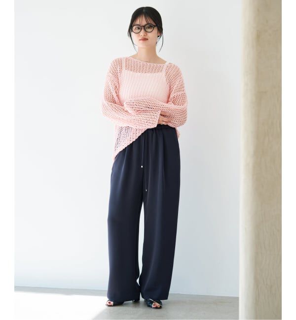 IENA「《予約》ウォッシャブルシルキーサテンイージーパンツ」|その他|