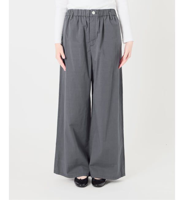 IENA「《予約/洗濯機洗い可》コットンサテンイージーワイドパンツ」|その他|