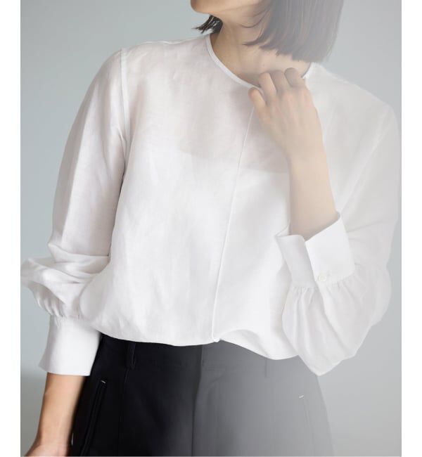 IENA「《新色/WEB限定/追加3》ラミーリヨセルノーカラーブラウス」|シャツ・ブラウス|