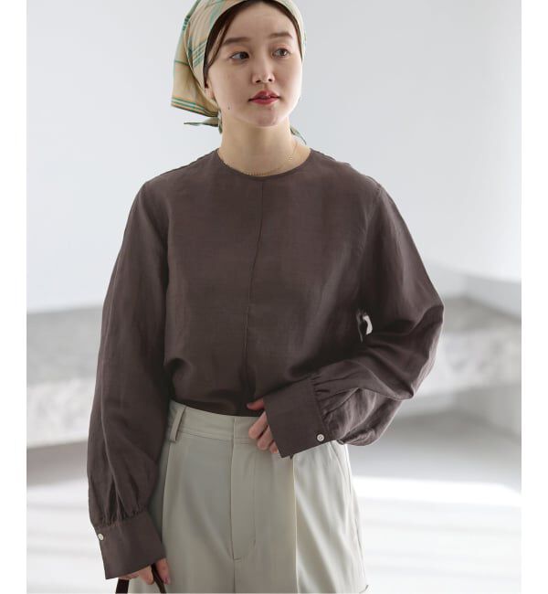 IENA「《新色/WEB限定/追加3》ラミーリヨセルノーカラーブラウス」|シャツ・ブラウス|