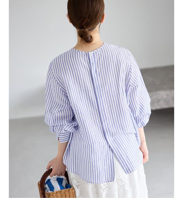 IENA「《新色/WEB限定/追加3》ラミーリヨセルノーカラーブラウス」|シャツ・ブラウス|