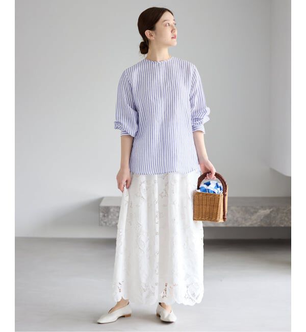 IENA「《新色/WEB限定/追加3》ラミーリヨセルノーカラーブラウス」|シャツ・ブラウス|