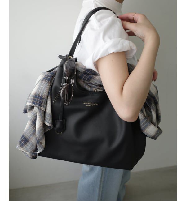 SLOBE IENA「《WEB限定/追加7予約》ANTONELLO MASI SLOBE別注 レザートートバッグ」|トートバッグ|ブラック