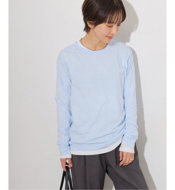 JOURNAL STANDARD relume「《追加2》シアークルーネックロングTシャツ」|Tシャツ・カットソー|サックスブルー