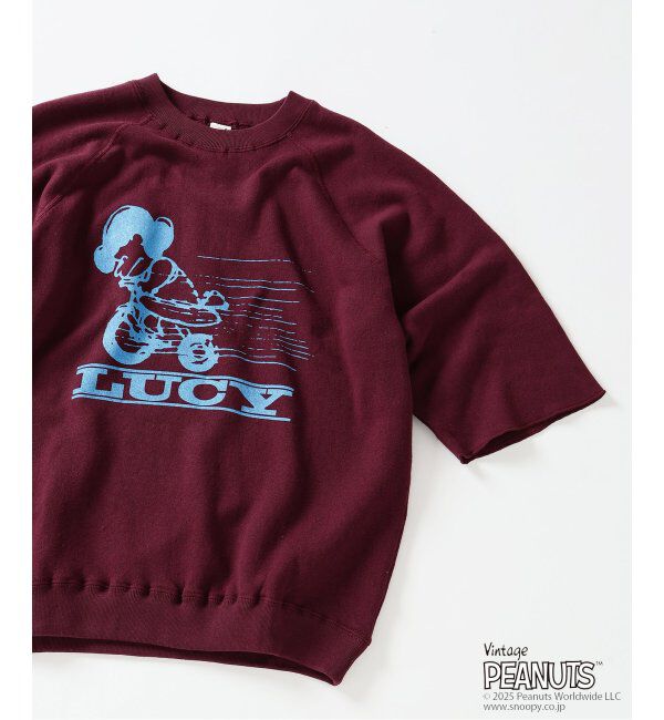 JOURNAL STANDARD relume「PEANUTS &times; SPORTS WEAR by relume 別注 ハーフスリーブスウェット 2」|Tシャツ・カットソー|ボルドー