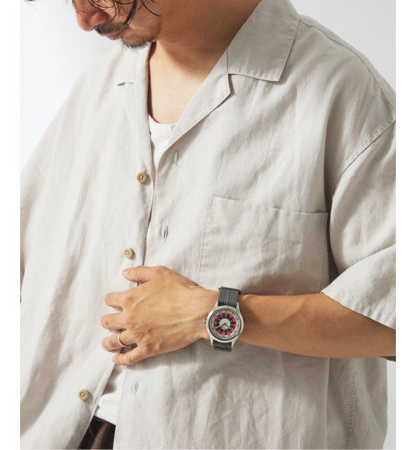 JOURNAL STANDARD relume「ヨーロピアンフラックス ガーメントダイ オープンカラーシャツ」|シャツ・ブラウス|ナチュラル A