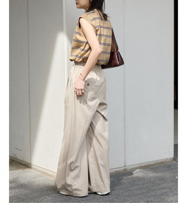 JOURNAL STANDARD「《追加4》汗ジミ防止天竺ボーダーノースリーブ」|Tシャツ・カットソー|