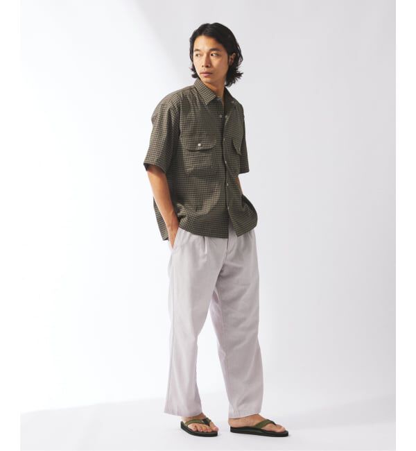 JOURNAL STANDARD relume「ストレッチ サッカー ミニ チェック 半袖 シャツ」|シャツ・ブラウス|