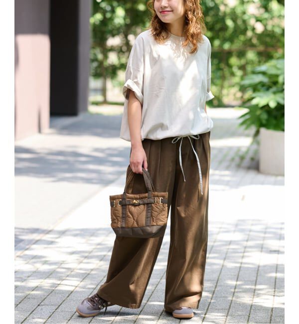 JOURNAL STANDARD relume「《追加4》ギャザーヘムショートスリーブTシャツ」|Tシャツ・カットソー|