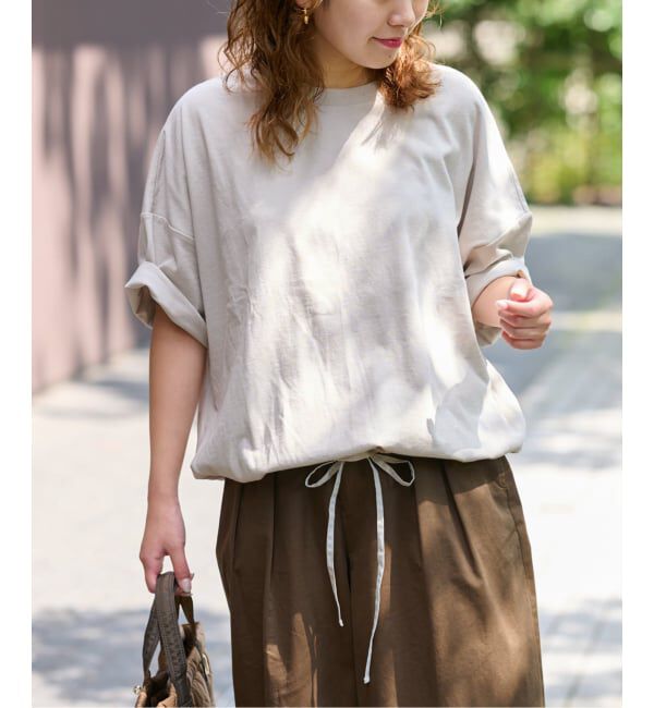 JOURNAL STANDARD relume「《追加4》ギャザーヘムショートスリーブTシャツ」|Tシャツ・カットソー|