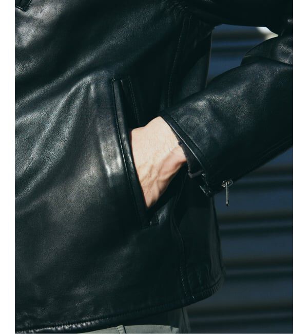 JOURNAL STANDARD「ウォッシュ シープ レザー シングル ライダース」|ライダースジャケット|