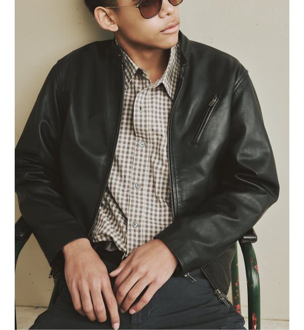 JOURNAL STANDARD「ウォッシュ シープ レザー シングル ライダース」|ライダースジャケット|