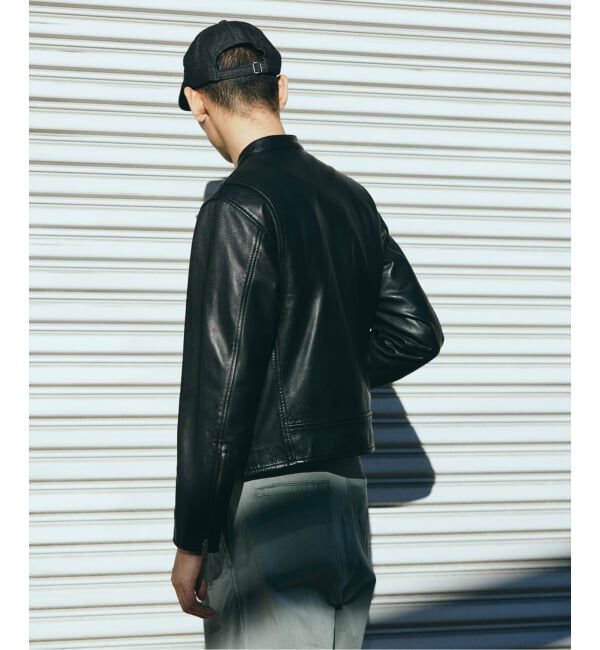 JOURNAL STANDARD「ウォッシュ シープ レザー シングル ライダース」|ライダースジャケット|