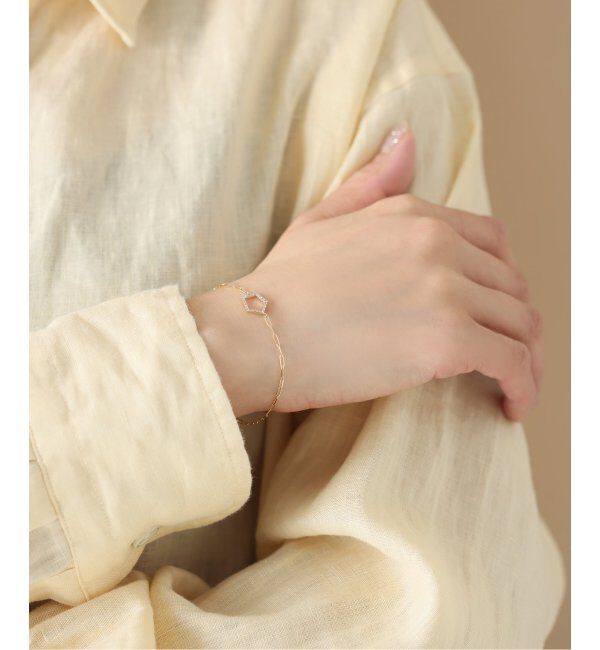 Lilas by Spick&Span「ペンタゴンダイヤブレスレット K10」|ブレスレット・バングル|ゴールド